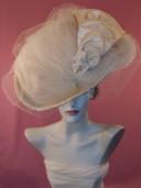 Kentucky Derby hat, Millinery, Franklin Park Conservatory Hat Day, Royal Wedding hat, Wedding hat, Church Hat, Model hat, fascinator, exquisite large ivory hat