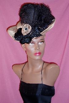 Victorian hat millinery ostrich plume feather